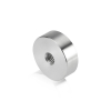 3/8-16 Threaded Barrels Diameter: 1 1/2'', Length: 1/2'',  Stainless Steel 304, Brushed Satin Finish [Required Material Hole Size: 3/8'' ]