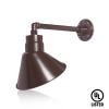 (1) 10'' Diameter Architecural Bronze Angle Shade with (1) 13'' Long x 2'' High Architecural Bronze Straight Arm