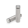 3/4'' Diameter X 2-1/2'' Barrel Length, Stainless Steel Brushed Finish. Easy Fasten Standoff (For Inside Use Only) [Required Material Hole Size: 7/16'']