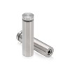 3/4'' Diameter X 2-1/2'' Barrel Length, Stainless Steel Brushed Finish. Easy Fasten Standoff (For Inside Use Only) [Required Material Hole Size: 7/16'']