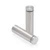 3/4'' Diameter X 2-1/2'' Barrel Length, Stainless Steel Brushed Finish. Easy Fasten Standoff (For Inside Use Only) [Required Material Hole Size: 7/16'']