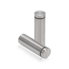 7/8'' Diameter X 2-1/2'' Barrel Length, Stainless Steel Brushed Finish. Easy Fasten Standoff (For Inside Use Only) [Required Material Hole Size: 7/16'']