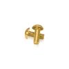 Low Profile Gold Anodized Aluminum Bolt 10-24 Thread, Length 1/2'', 3/32'' Hex Broach