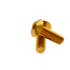 Gold Anodized Aluminum Bolt 5/16-18 Thread, Length 3/4'', 5/32'' Hex Broach