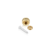 Set of 4 Conical Locking Screw Cover, Diameter: 5/8'' Brass Plain Finish (Indoor or Outdoor Use, but for outdoor use Brass will come darker if no varnish applied)