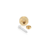 Set of 4 Screw Cover, Diameter: 11/16'' (less 3/4''), Brass Plain Finish, (Indoor or Outdoor Use)