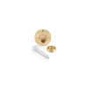 Set of 4 Locking Screw Cover, Diameter: (Less 3/4''), Brass Plain Finish, (Indoor or Outdoor Use)
