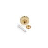 Set of 4 Conical Locking Screw Cover, Diameter: 13/16'' (3/4'') Brass Plain Finish (Indoor or Outdoor Use, but for outdoor use Brass will come darker if no varnish applied)