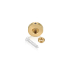 Set of 4 Conical Locking Screw Cover, Diameter: 7/8'' Brass Plain Finish (Indoor or Outdoor Use, but for outdoor use Brass will come darker if no varnish applied)