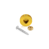Set of 4 Conical Locking Screw Cover, Diameter: 7/8'', Aluminum Gold Anodized Finish (Indoor or Outdoor Use)