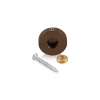 Set of 4 Conical Locking Screw Cover, Diameter: 1'', Aluminum Bronze Anodized Finish (Indoor or Outdoor Use)