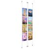 (8) 11'' Width x 17'' Height Clear Acrylic Frame & (4) Aluminum Clear Anodized Adjustable Angle Signature Cable Systems with (32) Single-Sided Panel Grippers