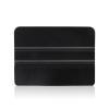 4'' x 3'' Black Squeegee, Medium Hardness, with Black Fabric Felt for Vinyl and Film Application