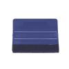 Avery 4'' x 3'' Blue Squeegee, Medium Hardness, with Black Felt for Vinyl and Film Application