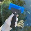 5'' x 6'' Blue Squeegee with Short Ergonomic Handle, Medium Hardness for Film Application