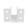 Sooper ''U'' Brackets for Solid Sign Substrate Mounting - for 3/4'' Material Corners - White Powder Coated Aluminum (1 ea.)