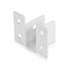 Sooper ''U'' Brackets for Solid Sign Substrate Mounting - for 3/4'' Material Corners - White Powder Coated Aluminum (1 ea.)