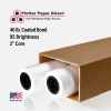 60'' x 100' Roll - 46# Coated Bond - 2'' Core (Pack of 2)