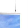 2 Pieces of  Aluminum Silver Banner Rails, Hinged Easy Snap Open System, 18'' Length