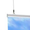 2 Pieces of Aluminum Silver Banner Rails, Hinged Easy Snap Open System, 72'' Length