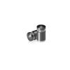 1/2'' Diameter X 1/2'' Barrel Length, Aluminum Rounded Head Standoffs, Titanium Anodized Finish Easy Fasten Standoff (For Inside / Outside use) [Required Material Hole Size: 3/8'']