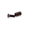 1/2'' Diameter X 3/4'' Barrel Length, Aluminum Rounded Head Standoffs, Bronze Anodized Finish Easy Fasten Standoff (For Inside / Outside use) [Required Material Hole Size: 3/8'']