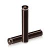 1/2'' Diameter X 2-1/2'' Barrel Length, Aluminum Rounded Head Standoffs, Bronze Anodized Finish Easy Fasten Standoff (For Inside / Outside use) [Required Material Hole Size: 3/8'']