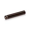 1/2'' Diameter X 2-1/2'' Barrel Length, Aluminum Rounded Head Standoffs, Bronze Anodized Finish Easy Fasten Standoff (For Inside / Outside use) [Required Material Hole Size: 3/8'']