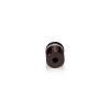 5/8'' Diameter X 1/2'' Barrel Length, Aluminum Rounded Head Standoffs, Bronze Anodized Finish Easy Fasten Standoff (For Inside / Outside use) [Required Material Hole Size: 7/16'']