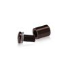 5/8'' Diameter X 3/4'' Barrel Length, Aluminum Rounded Head Standoffs, Bronze Anodized Finish Easy Fasten Standoff (For Inside / Outside use) [Required Material Hole Size: 7/16'']