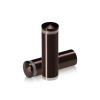 5/8'' Diameter X 1-3/4'' Barrel Length, Aluminum Rounded Head Standoffs, Bronze Anodized Finish Easy Fasten Standoff (For Inside / Outside use) [Required Material Hole Size: 7/16'']