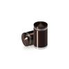 3/4'' Diameter X 1'' Barrel Length, Aluminum Rounded Head Standoffs, Bronze Anodized Finish Easy Fasten Standoff (For Inside / Outside use) [Required Material Hole Size: 7/16'']