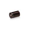 3/4'' Diameter X 1'' Barrel Length, Aluminum Rounded Head Standoffs, Bronze Anodized Finish Easy Fasten Standoff (For Inside / Outside use) [Required Material Hole Size: 7/16'']