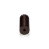 3/4'' Diameter X 1-3/4'' Barrel Length, Aluminum Rounded Head Standoffs, Bronze Anodized Finish Easy Fasten Standoff (For Inside / Outside use) [Required Material Hole Size: 7/16'']