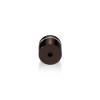 7/8'' Diameter X 1/2'' Barrel Length, Aluminum Rounded Head Standoffs, Bronze Anodized Finish Easy Fasten Standoff (For Inside / Outside use) [Required Material Hole Size: 7/16'']