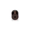 7/8'' Diameter X 3/4'' Barrel Length, Aluminum Rounded Head Standoffs, Bronze Anodized Finish Easy Fasten Standoff (For Inside / Outside use) [Required Material Hole Size: 7/16'']