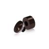 1'' Diameter X 1/2'' Barrel Length, Aluminum Rounded Head Standoffs, Bronze Anodized Finish Easy Fasten Standoff (For Inside / Outside use) [Required Material Hole Size: 7/16'']