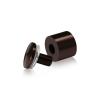 1'' Diameter X 3/4'' Barrel Length, Aluminum Rounded Head Standoffs, Bronze Anodized Finish Easy Fasten Standoff (For Inside / Outside use) [Required Material Hole Size: 7/16'']