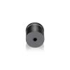 1'' Diameter X 3/4'' Barrel Length, Aluminum Rounded Head Standoffs, Titanium Anodized Finish Easy Fasten Standoff (For Inside / Outside use) [Required Material Hole Size: 7/16'']