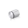 1'' Diameter X 3/4'' Barrel Length, Aluminum Rounded Head Standoffs, Clear Anodized Finish Easy Fasten Standoff (For Inside / Outside use) [Required Material Hole Size: 7/16'']