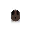 1'' Diameter X 1'' Barrel Length, Aluminum Rounded Head Standoffs, Bronze Anodized Finish Easy Fasten Standoff (For Inside / Outside use) [Required Material Hole Size: 7/16'']