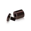 1'' Diameter X 1'' Barrel Length, Aluminum Rounded Head Standoffs, Bronze Anodized Finish Easy Fasten Standoff (For Inside / Outside use) [Required Material Hole Size: 7/16'']