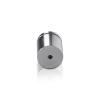 1'' Diameter X 1'' Barrel Length, Aluminum Rounded Head Standoffs, Shiny Anodized Finish Easy Fasten Standoff (For Inside / Outside use) [Required Material Hole Size: 7/16'']