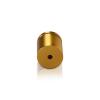 1'' Diameter X 3/4'' Barrel Length, Aluminum Rounded Head Standoffs, Gold Anodized Finish Easy Fasten Standoff (For Inside / Outside use) [Required Material Hole Size: 7/16'']