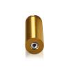 1'' Diameter X 2-1/2 Barrel Length, Aluminum Rounded Head Standoffs, Gold Anodized Finish Easy Fasten Standoff (For Inside / Outside use) [Required Material Hole Size: 7/16'']