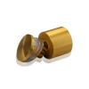 1-1/4'' Diameter X 1-3/4'' Barrel Length, Aluminum Rounded Head Standoffs, Gold Anodized Finish Easy Fasten Standoff (For Inside / Outside use) [Required Material Hole Size: 7/16'']