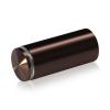 1-1/4'' Diameter X 2-1/2'' Barrel Length, Aluminum Rounded Head Standoffs, Bronze Anodized Finish Easy Fasten Standoff (For Inside / Outside use) [Required Material Hole Size: 7/16'']