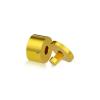 1-1/4'' Diameter X 3/4''  Barrel Length, Aluminum Gold Anodized Finish. Easy Fasten Adjustable Edge Grip Standoff (For Inside Use Only)