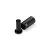 1/2'' Diameter x 1'' Barrel Length, Aluminum Glass Standoff Black Anodized Finish (Indoor or Outdoor Use) [Required Material Hole Size: 5/16'']