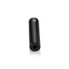 1/2'' Diameter x 2'' Barrel Length, Aluminum Glass Standoff Black Anodized Finish (Indoor or Outdoor Use) [Required Material Hole Size: 5/16'']